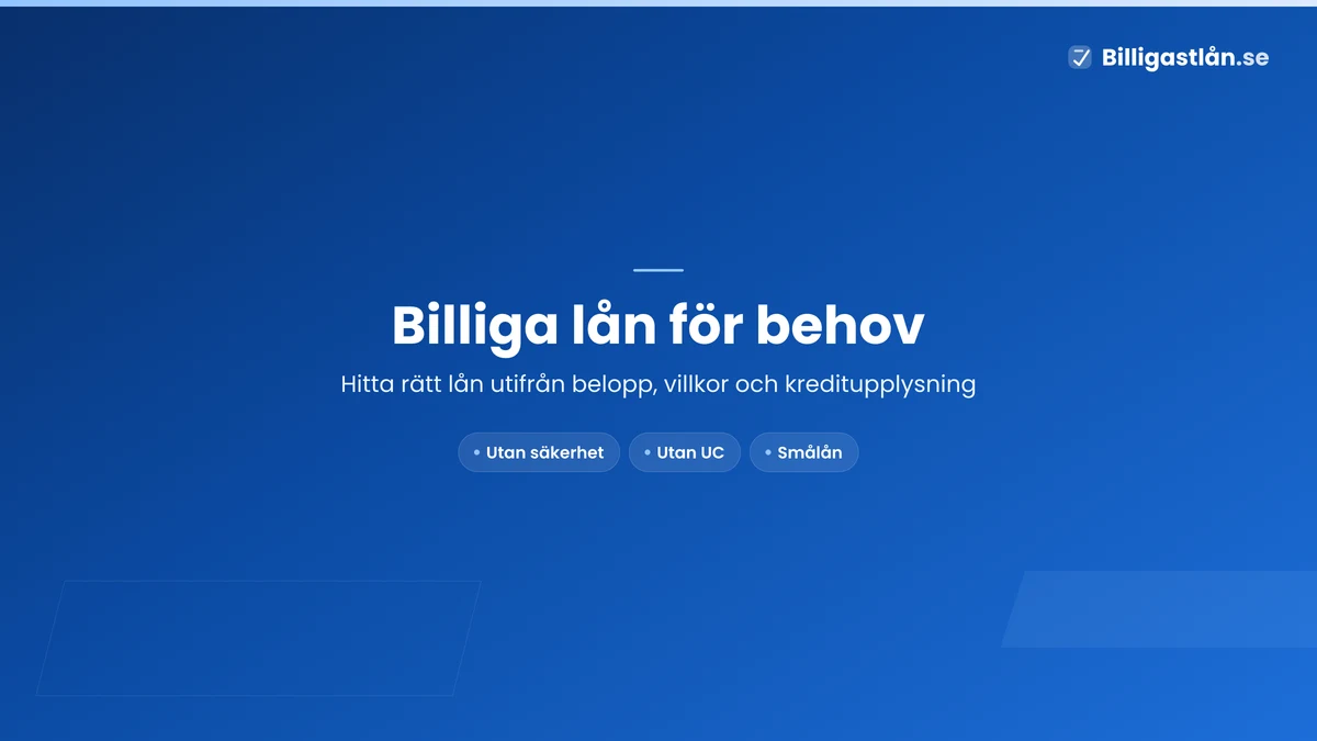 Billiga lån för olika behov